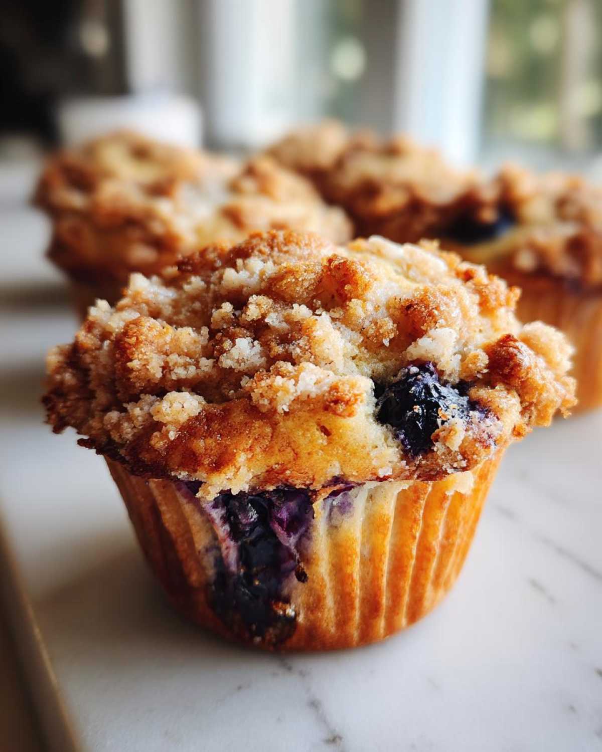 Blueberry streusel muffins - detail 4