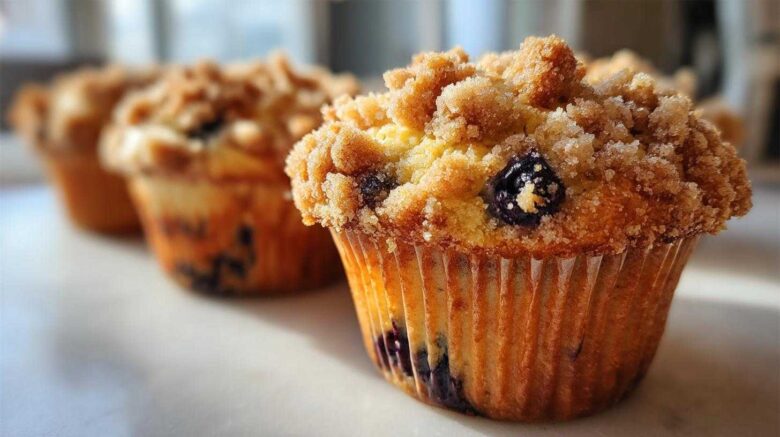 Blueberry streusel muffins