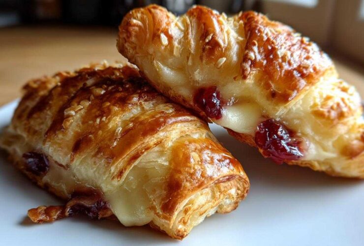Brie and Cranberry Puff Pastry Twists