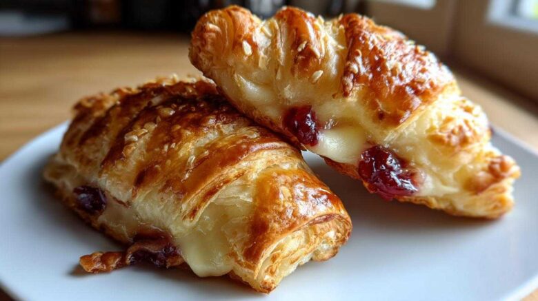 Brie and Cranberry Puff Pastry Twists