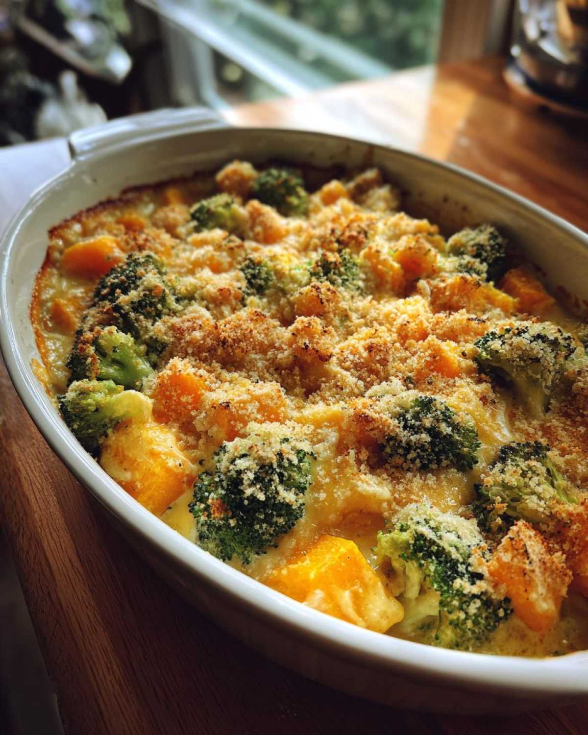 Broccoli cheddar squash casserole - detail 4