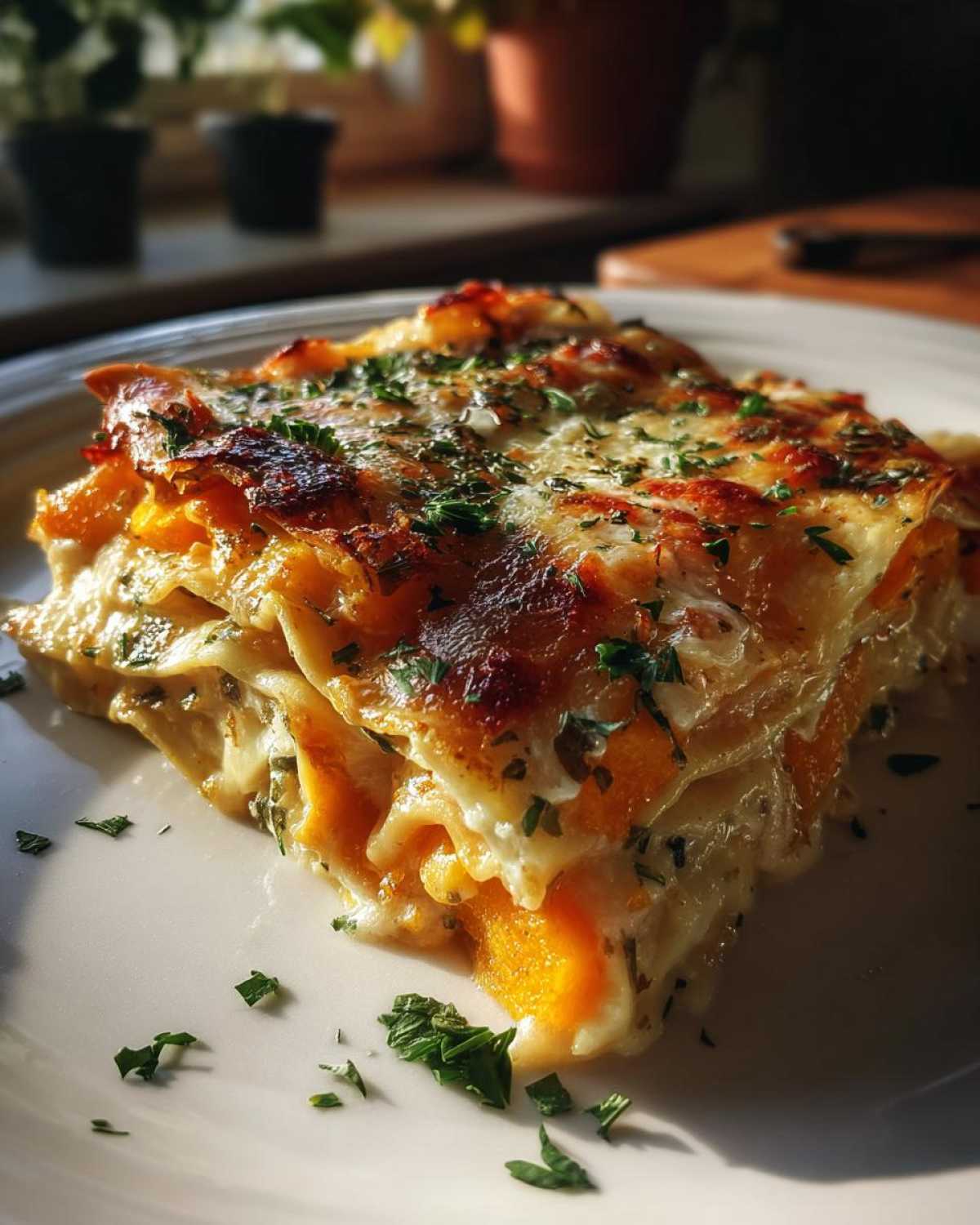 Butternut Squash and Sage Lasagna - detail 2