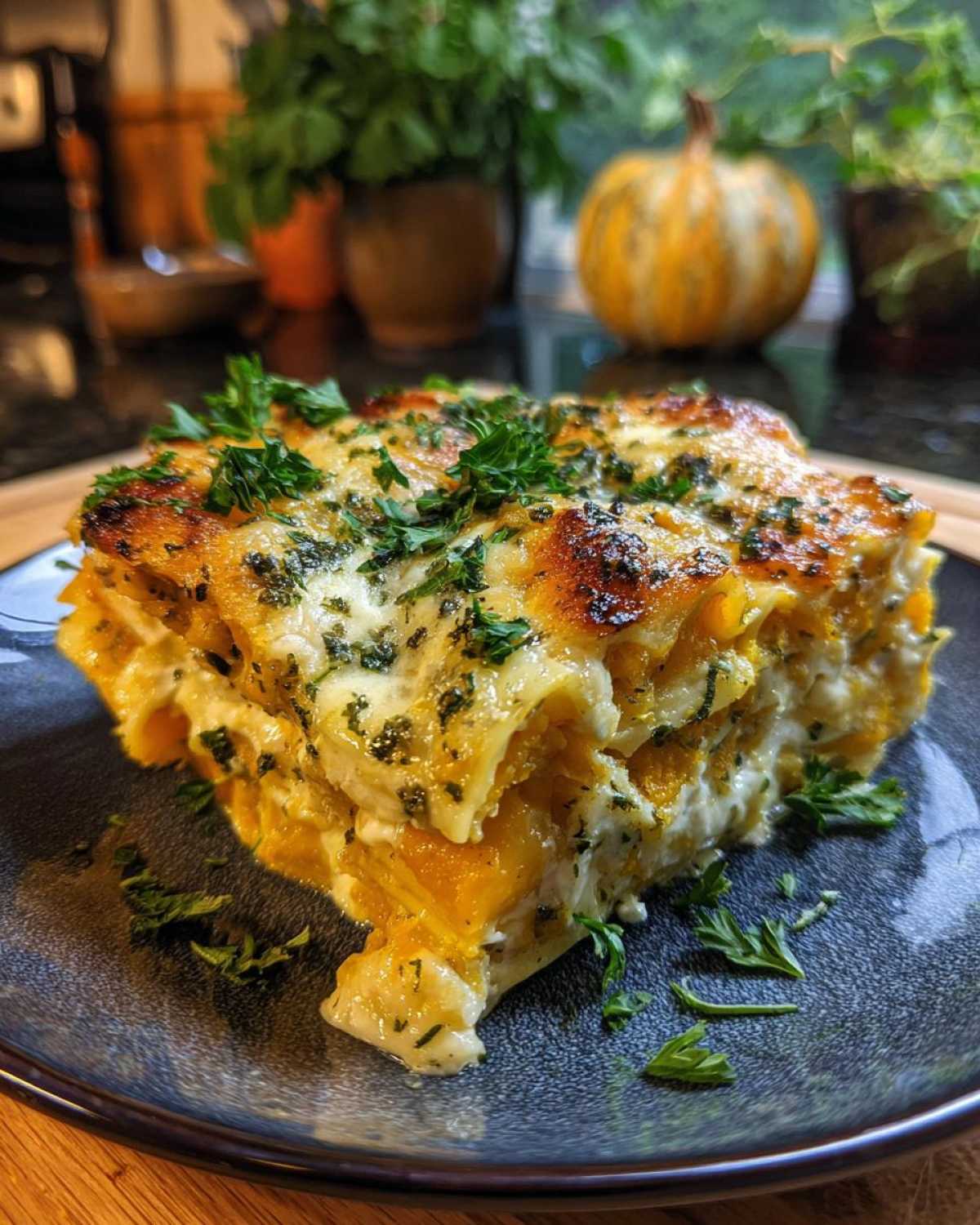 Butternut Squash and Sage Lasagna - detail 3