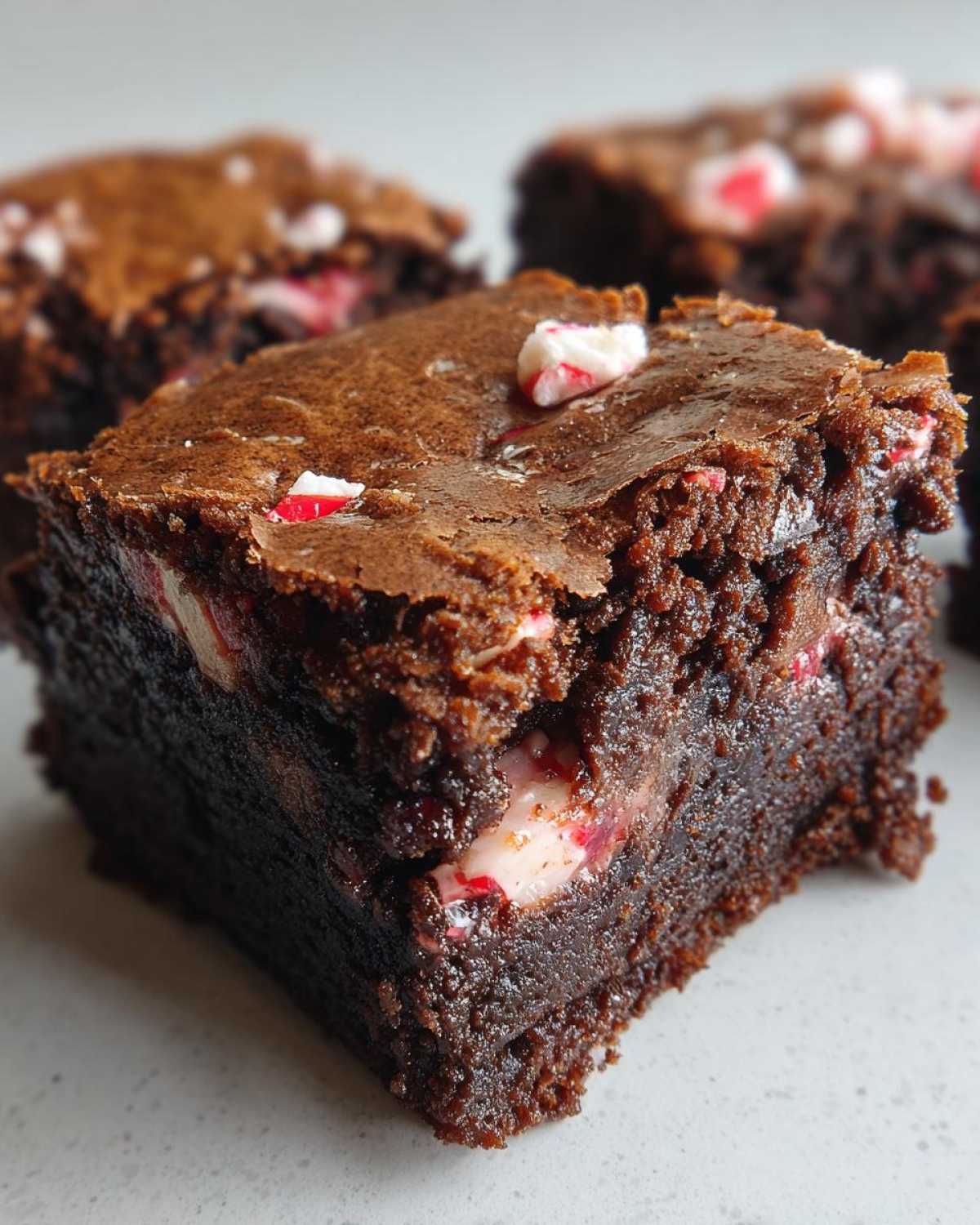 Candy Cane Fudge Brownies - detail 2