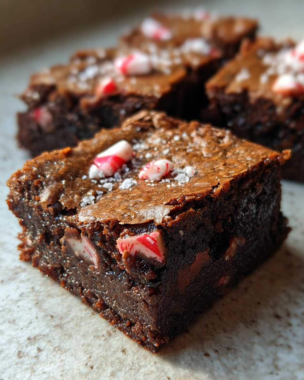 Candy Cane Fudge Brownies - detail 3