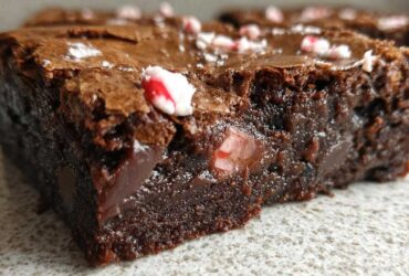 Candy Cane Fudge Brownies
