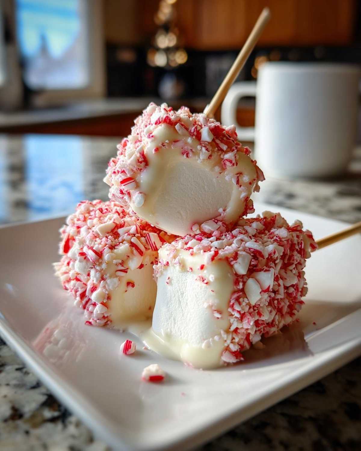 Candy Cane Marshmallow Pops - detail 2