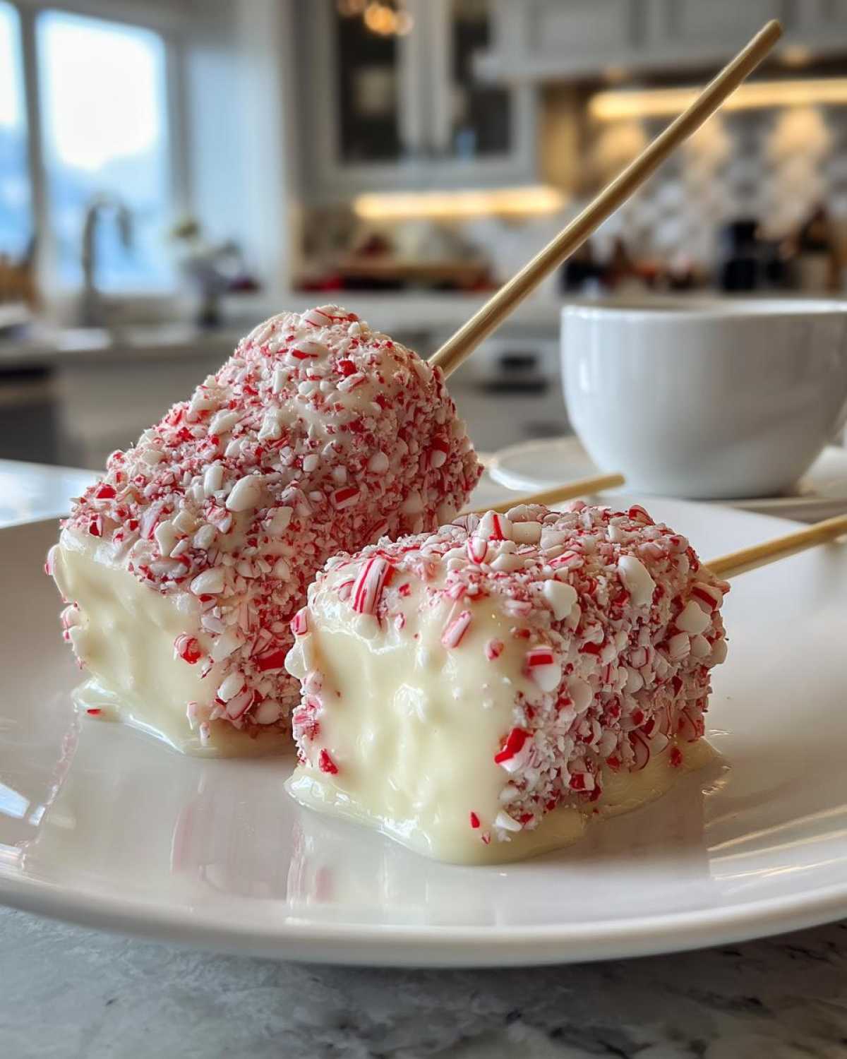 Candy Cane Marshmallow Pops - detail 4