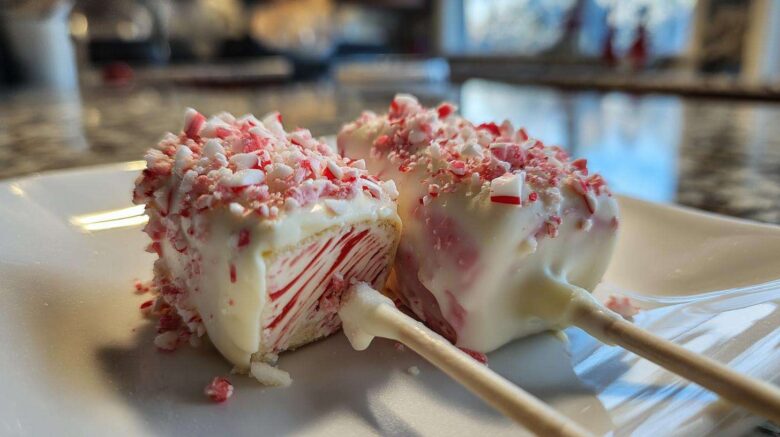 Candy Cane Marshmallow Pops