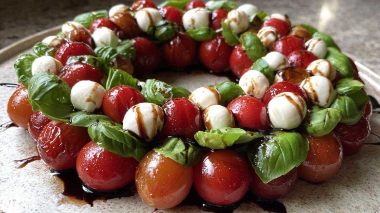 Caprese Christmas Wreath Board