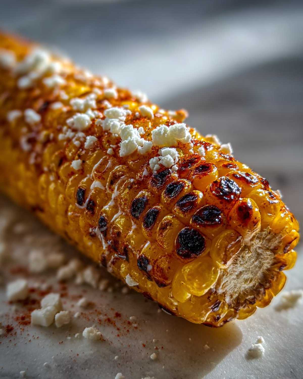 Charred Mexican street corn - detail 3