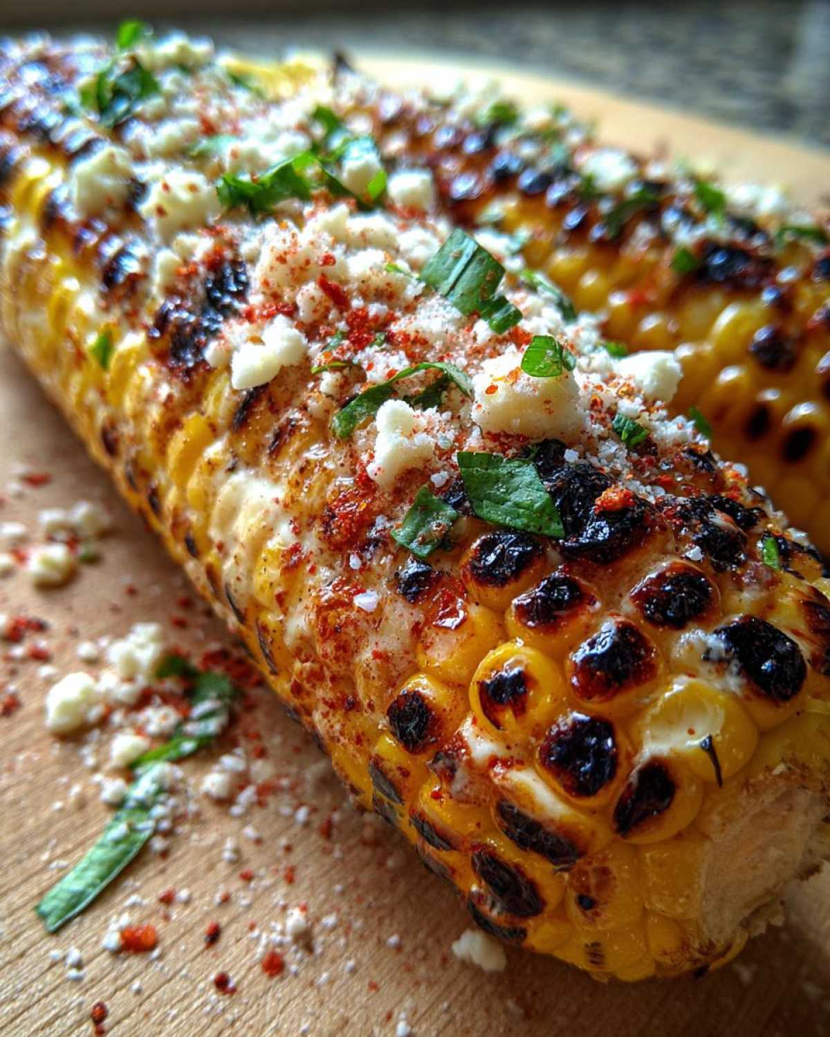 Charred Mexican street corn - detail 4