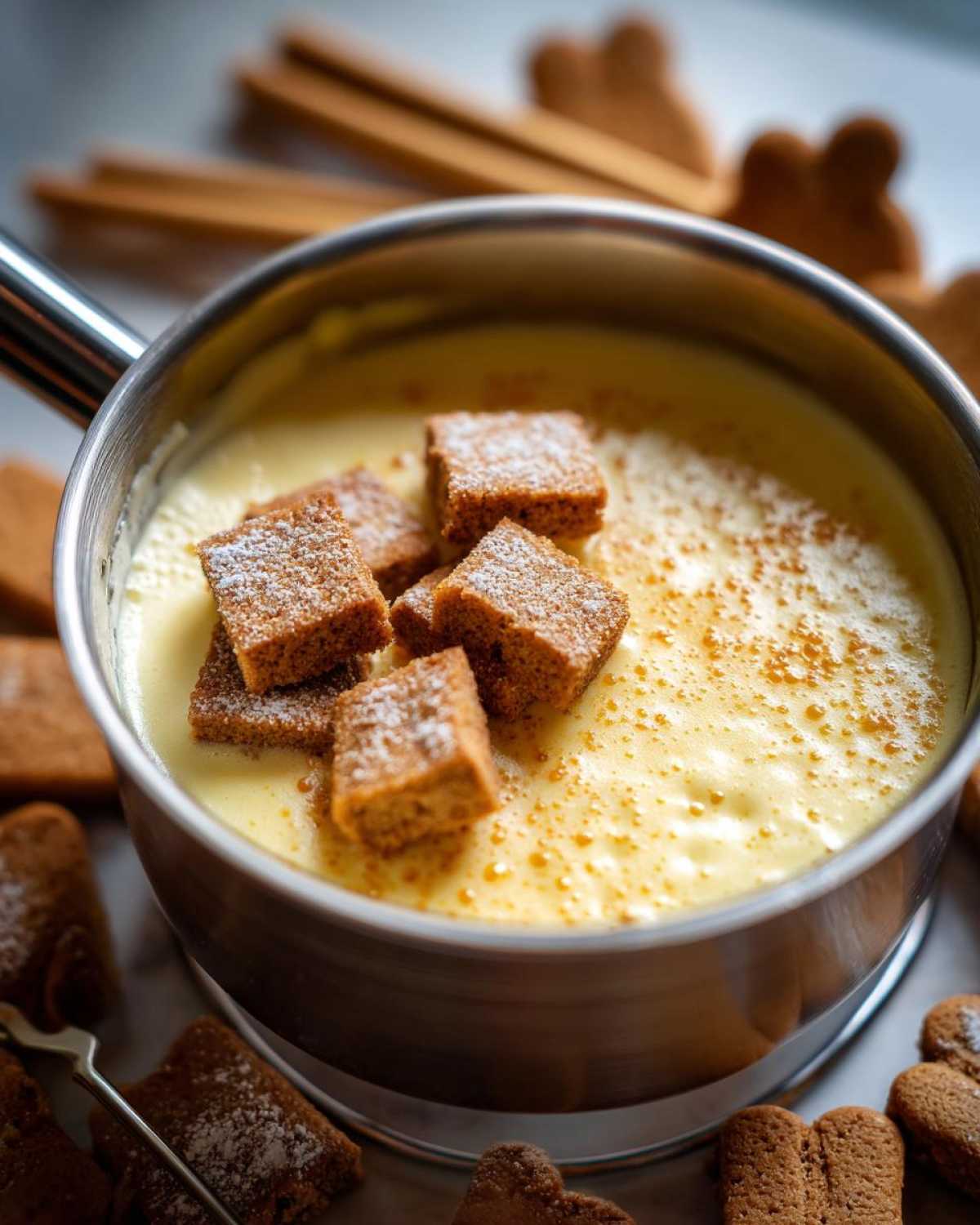 Cheese Fondue with Gingerbread Dippers - detail 1