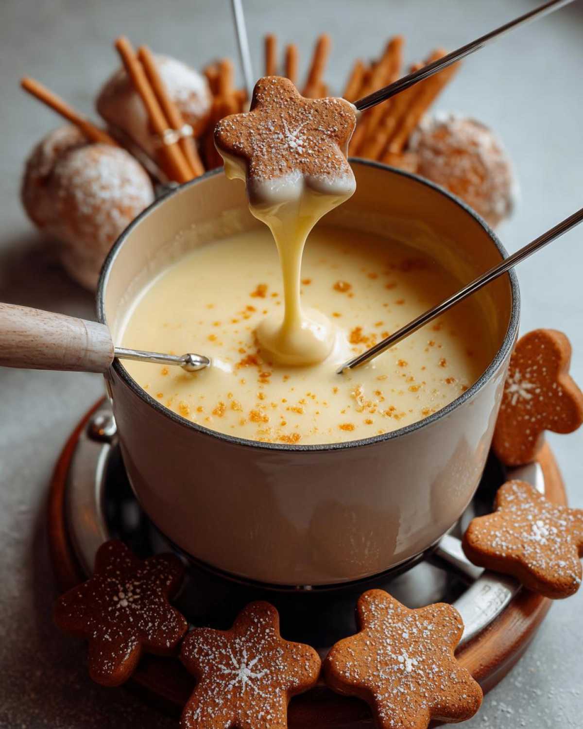 Cheese Fondue with Gingerbread Dippers - detail 4