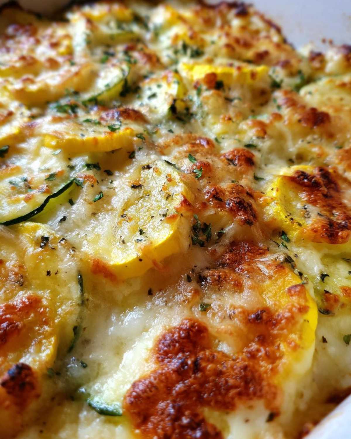 Cheesy squash casserole - detail 1