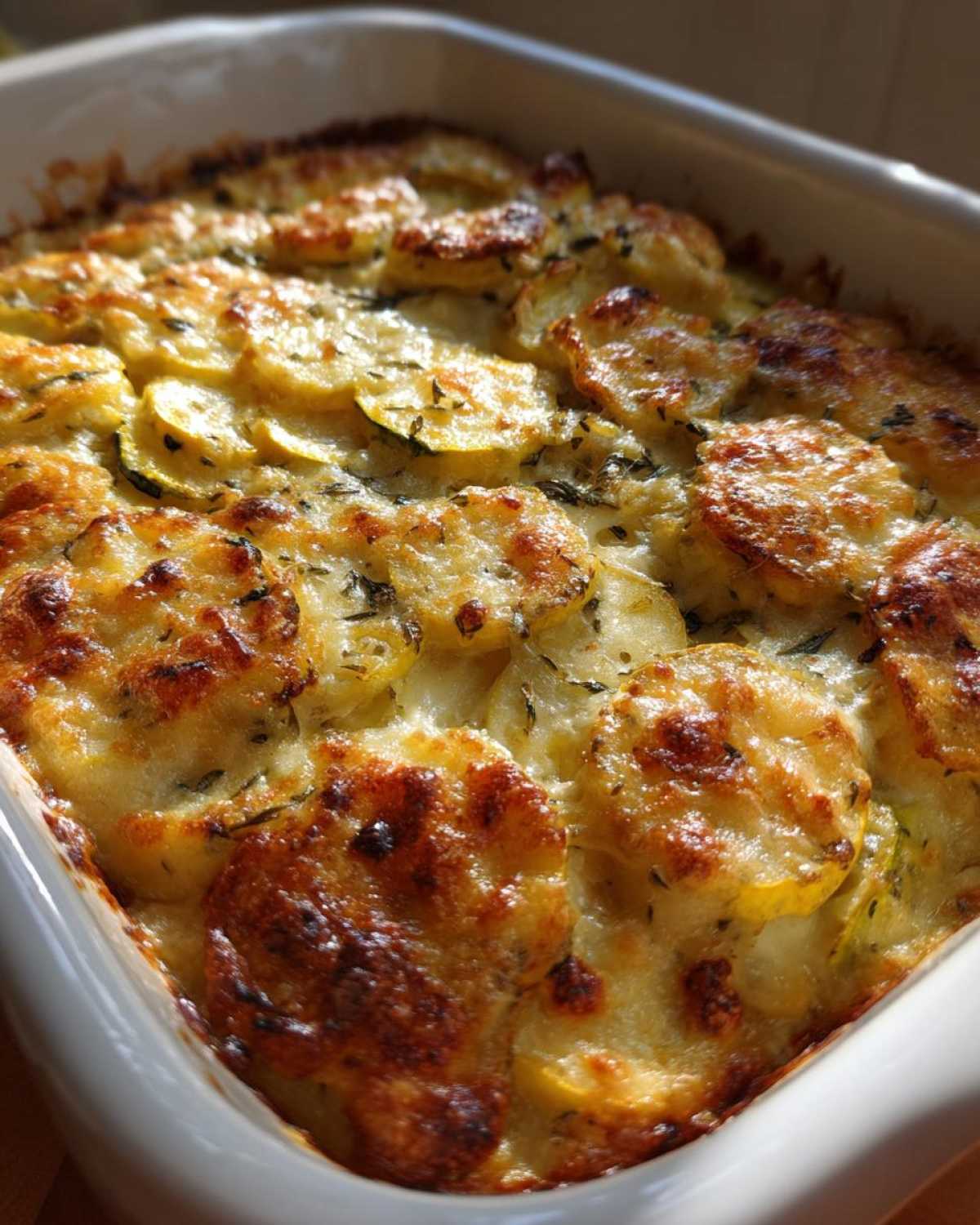 Cheesy squash casserole - detail 3