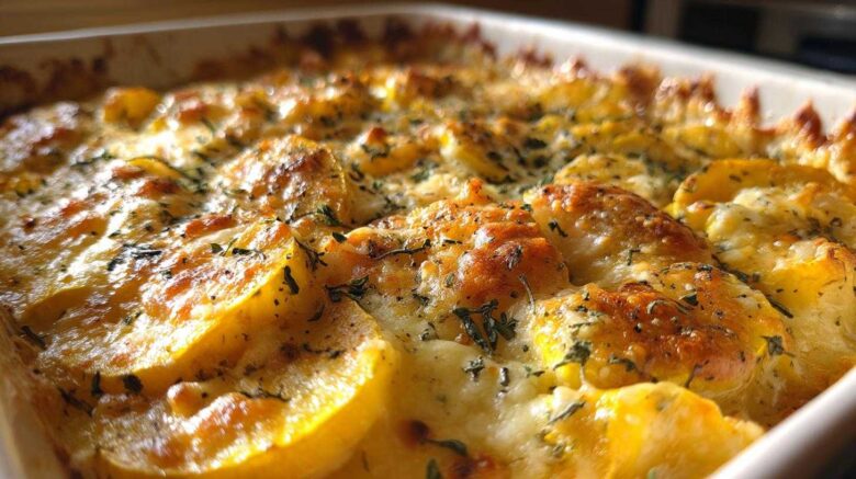 Cheesy squash casserole