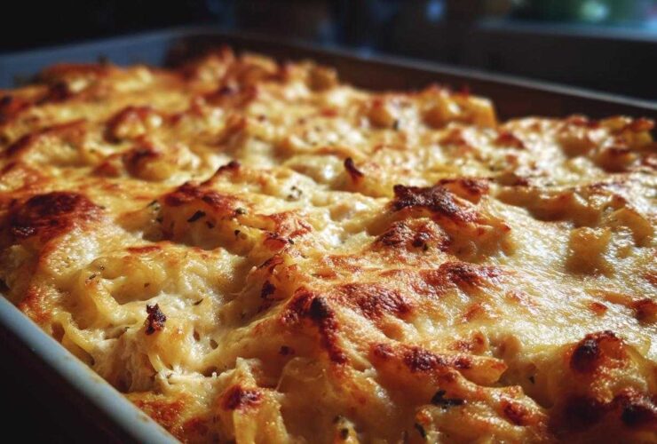 Cheesy tuna noodle casserole