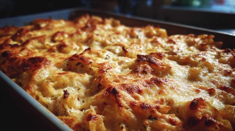 Cheesy tuna noodle casserole