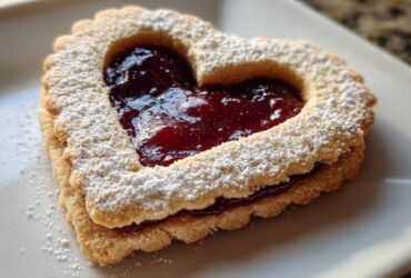 Cherry Almond Linzer Cookies