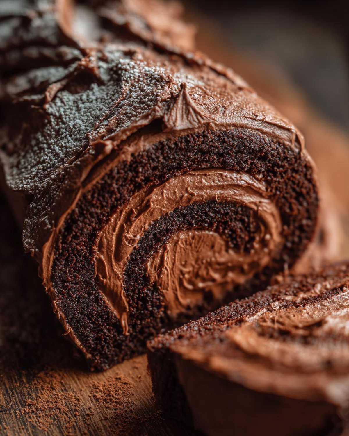 Chocolate Ganache Yule Log - detail 3