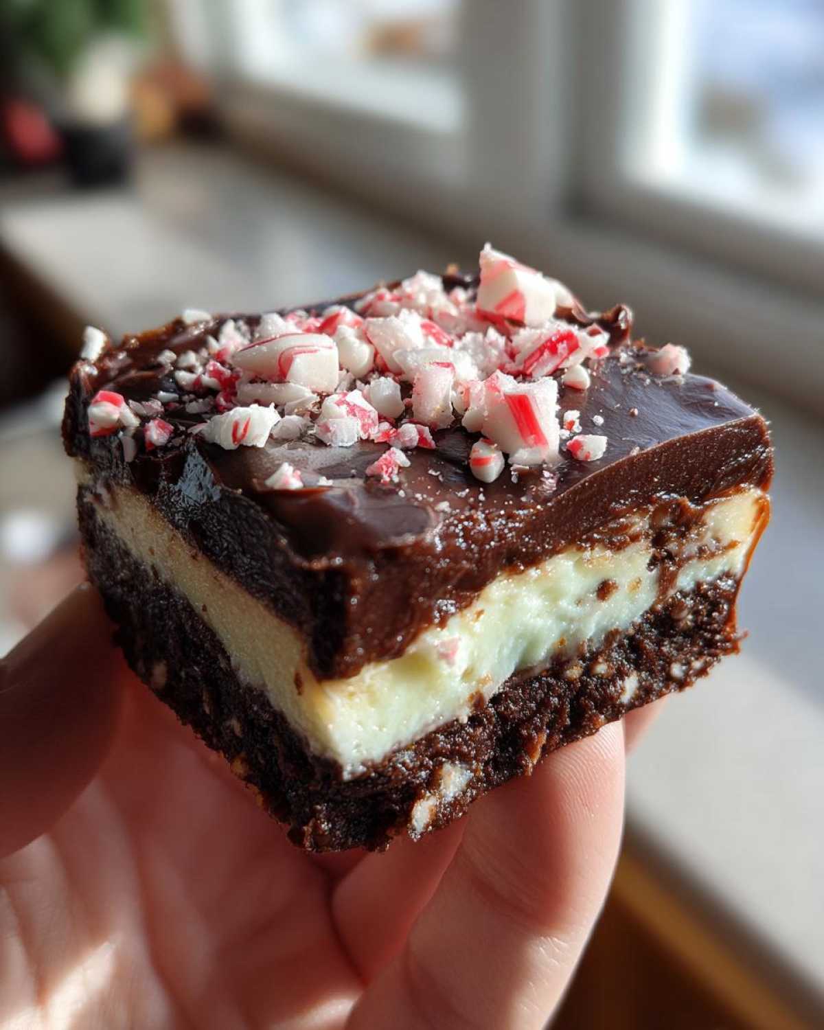 Chocolate Peppermint Cheesecake Bars - detail 1