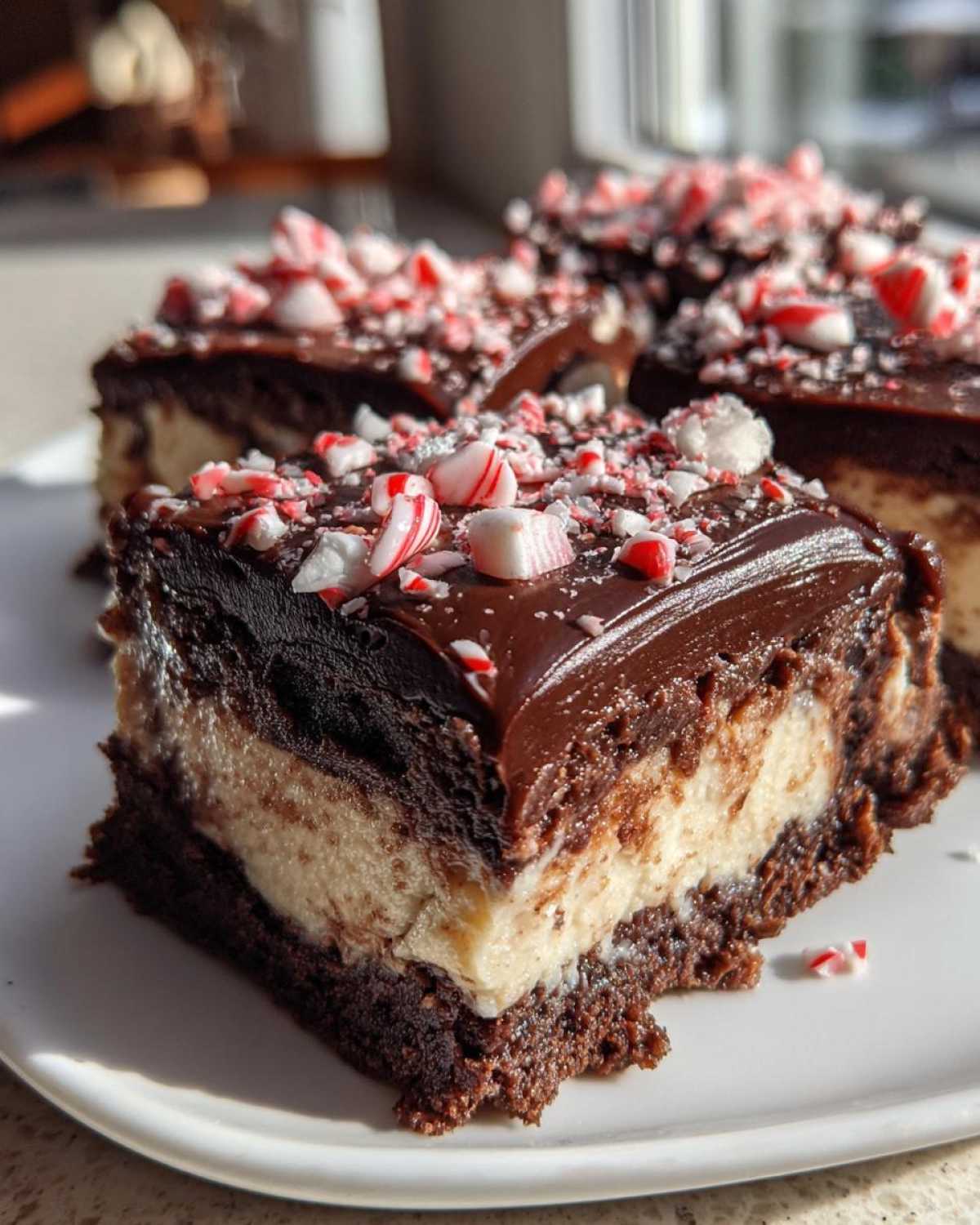 Chocolate Peppermint Cheesecake Bars - detail 3