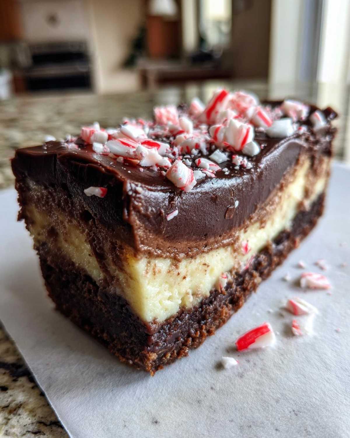 Chocolate Peppermint Cheesecake Bars - detail 4