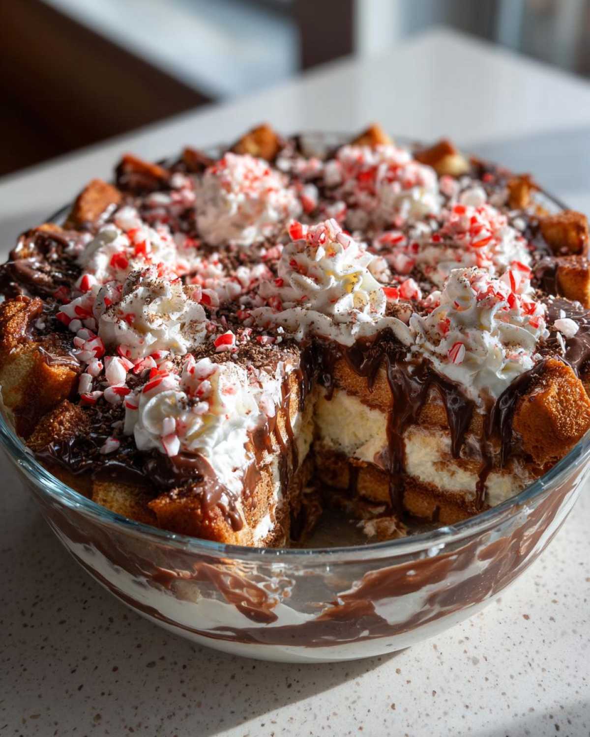 Chocolate Peppermint Tiramisu Trifle - detail 1