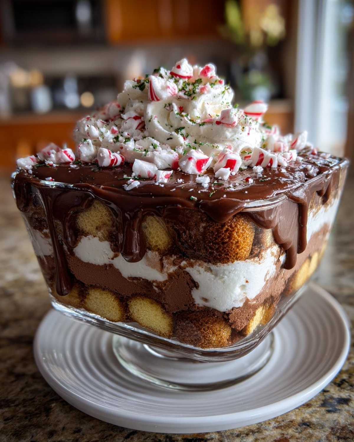 Chocolate Peppermint Tiramisu Trifle - detail 3