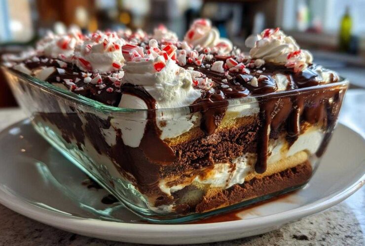 Chocolate Peppermint Tiramisu Trifle
