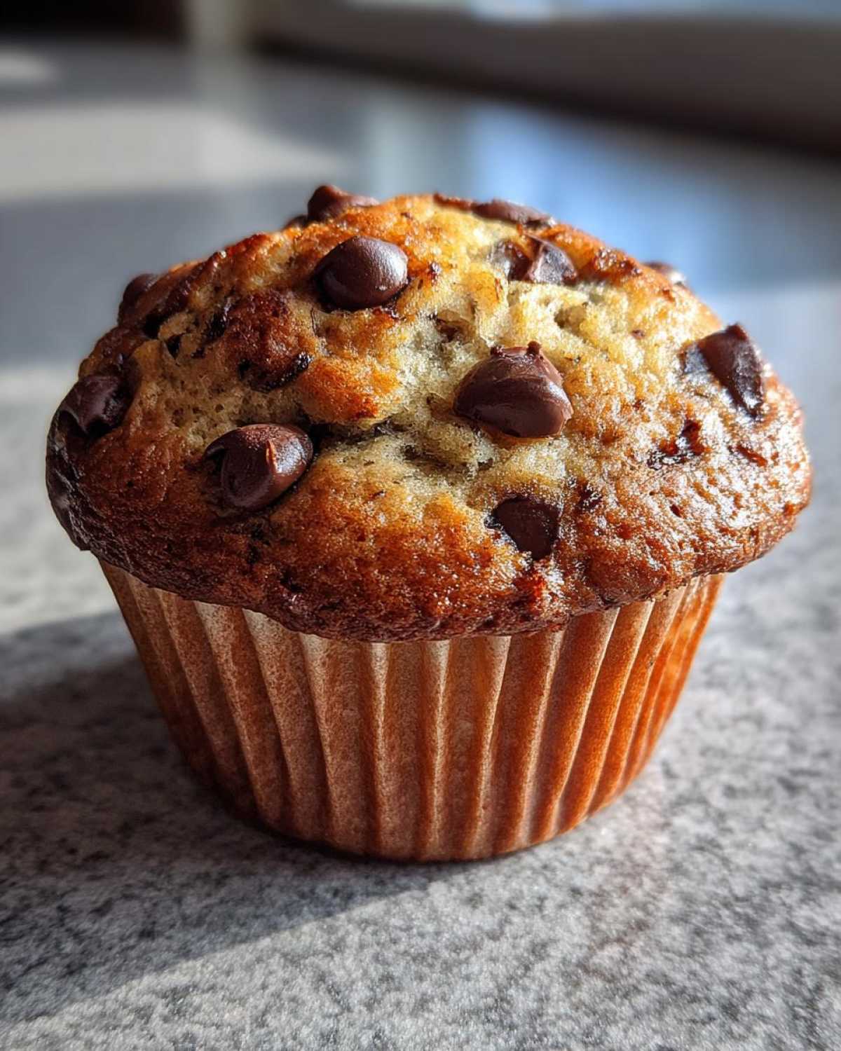 Chocolate chip banana muffins - detail 2