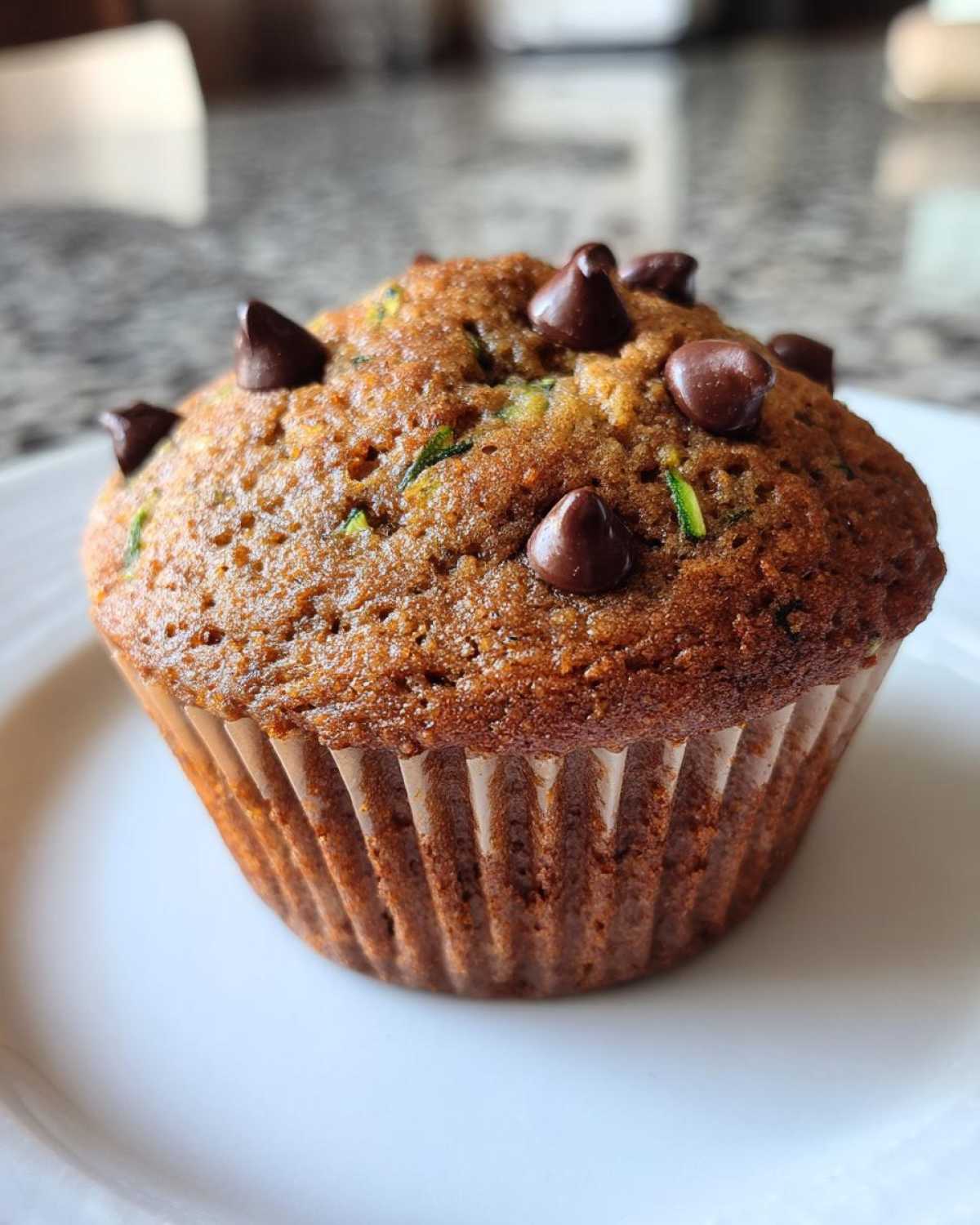 Chocolate chip zucchini muffins - detail 3