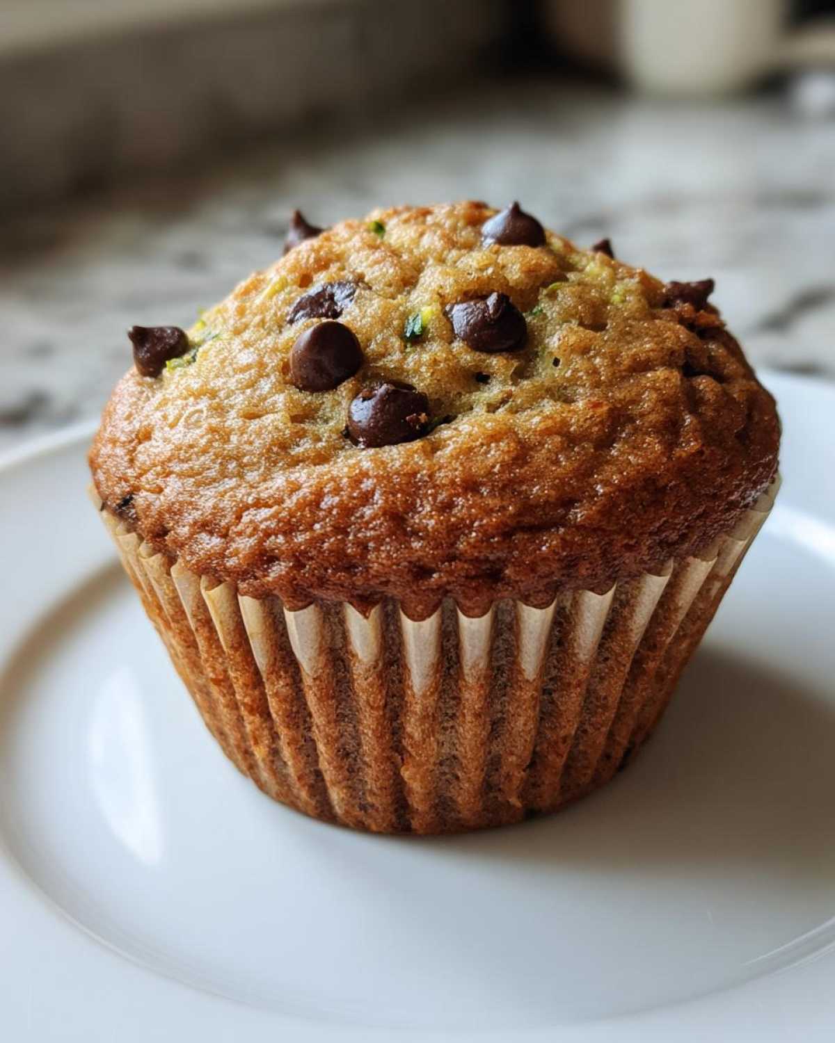 Chocolate chip zucchini muffins - detail 4