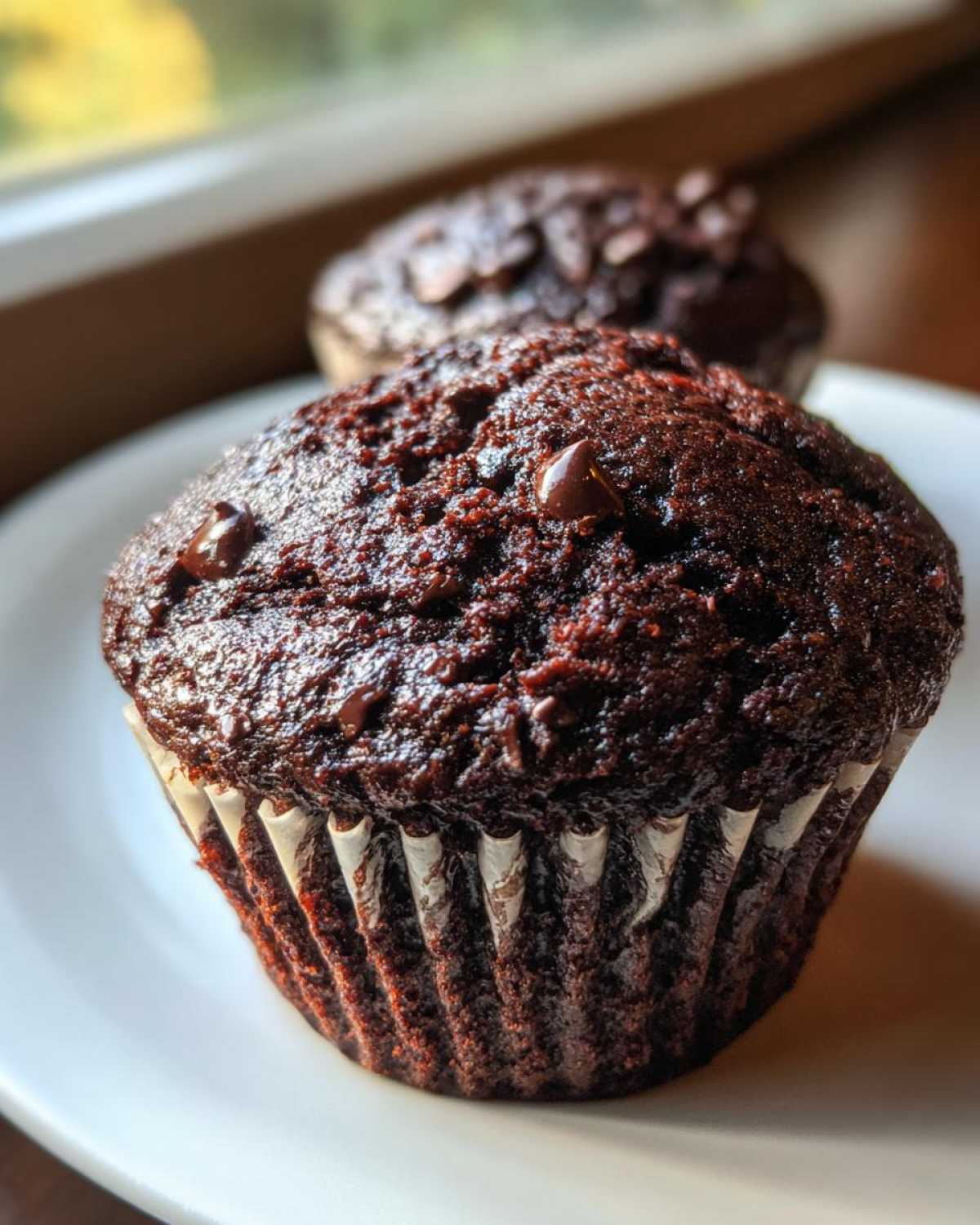 Chocolate protein muffins - detail 1