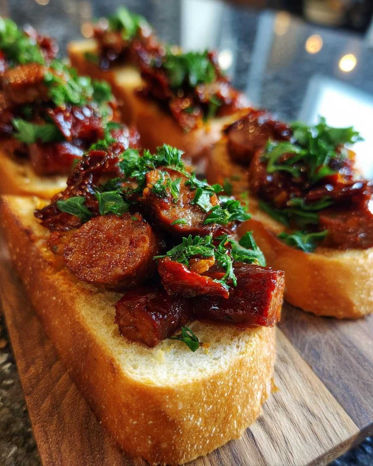 Chorizo and Date Crostini - detail 1