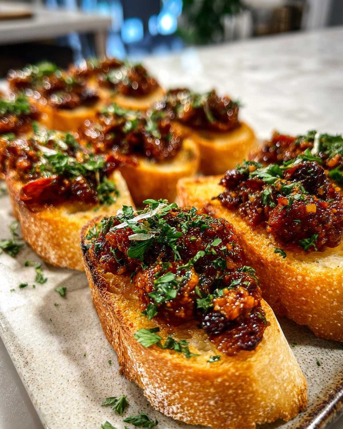 Chorizo and Date Crostini - detail 2