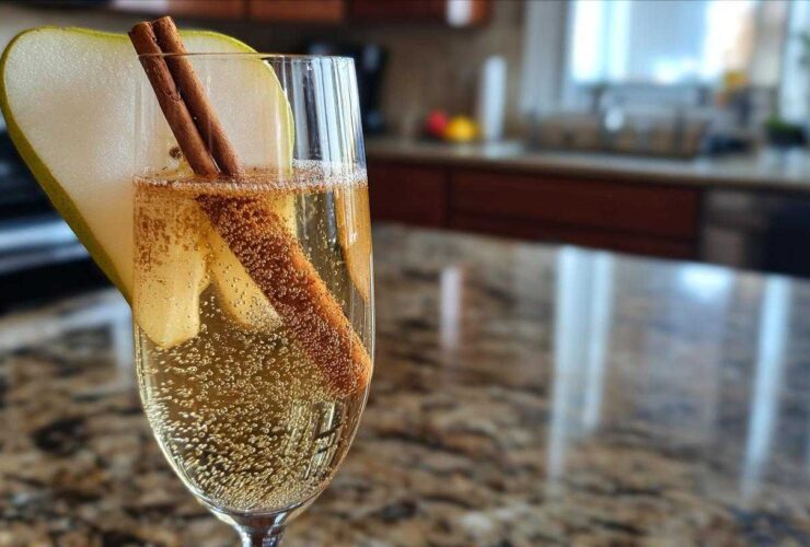 Cinnamon Pear Mimosas