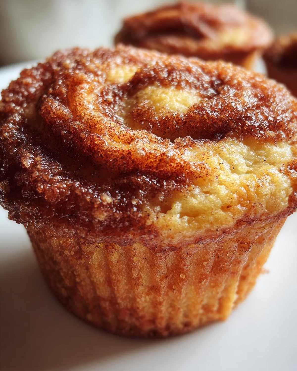 Cinnamon Roll Eggnog Muffins - detail 2