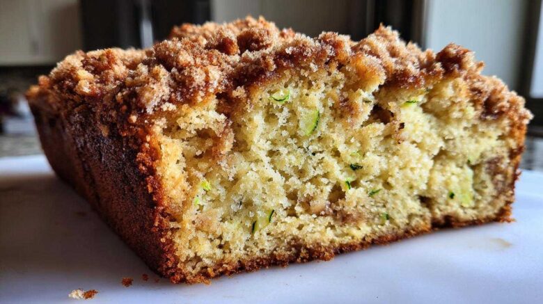 Cinnamon Streusel Topped Zucchini Bread Bakery Style