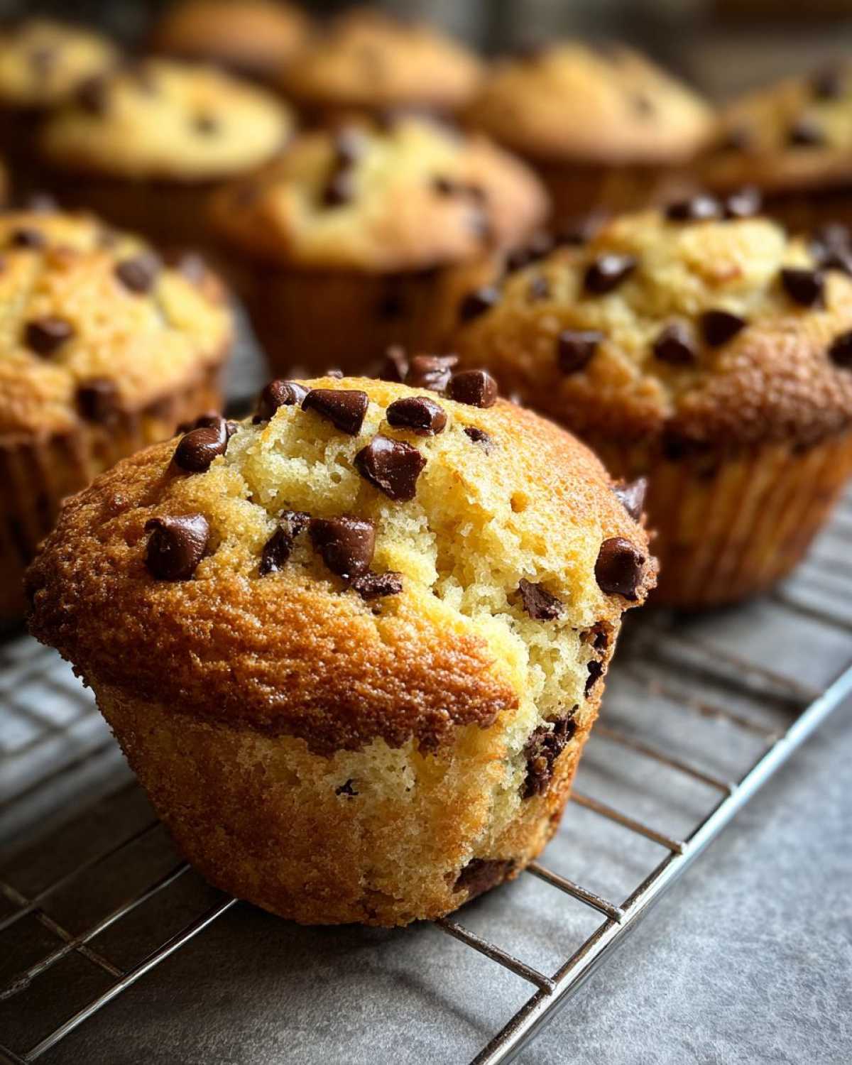 Classic chocolate chip muffins - detail 1