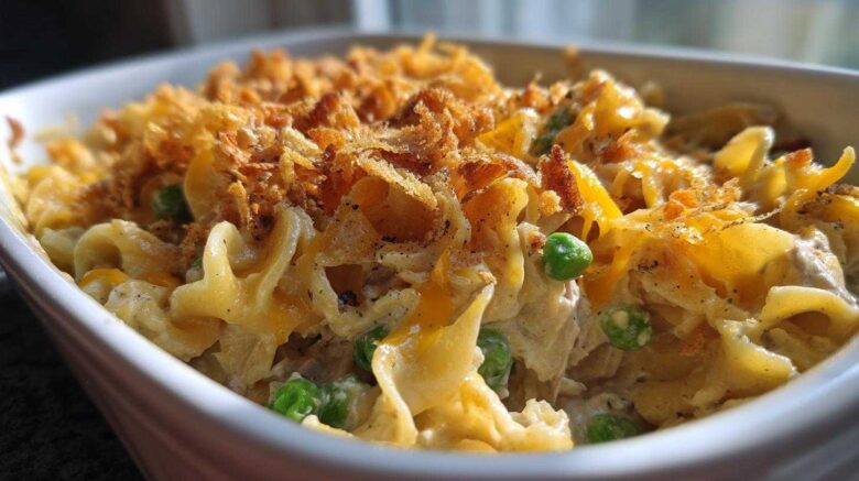 Classic tuna noodle casserole