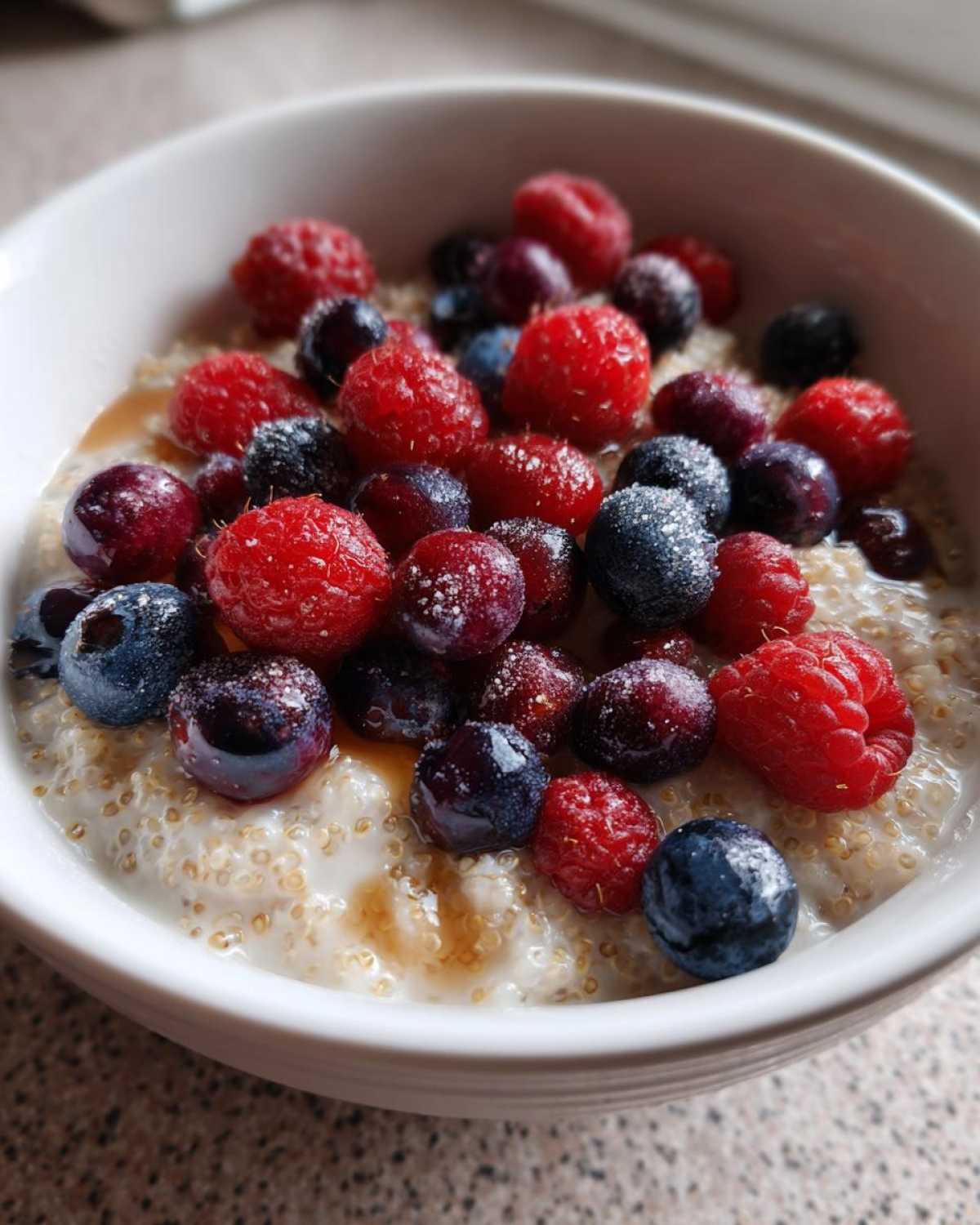 Coconut Quinoa Porridge with Berries - detail 1