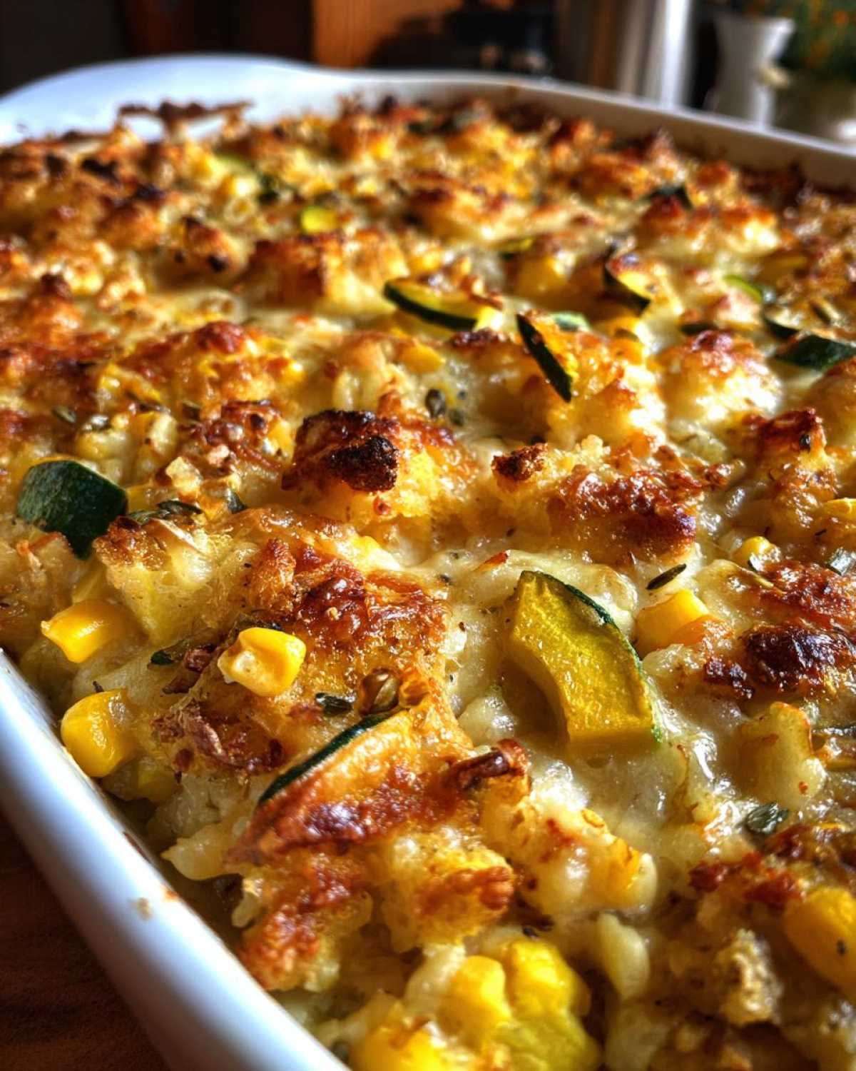 Corn and squash casserole - detail 2