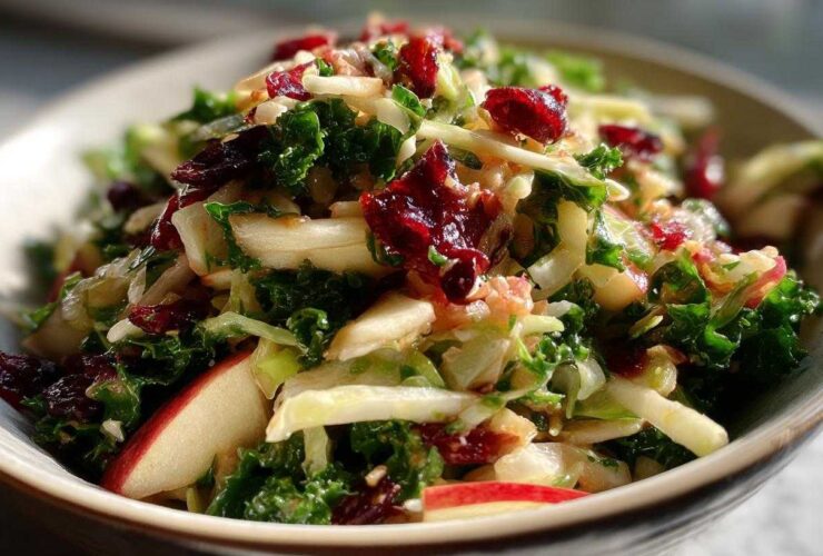 Cranberry Apple Slaw with Kale