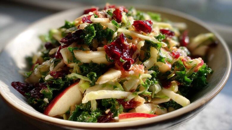 Cranberry Apple Slaw with Kale