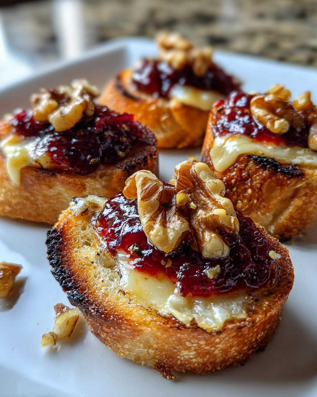 Cranberry Brie Bites with Walnuts - detail 1