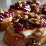 Cranberry Brie Bites with Walnuts