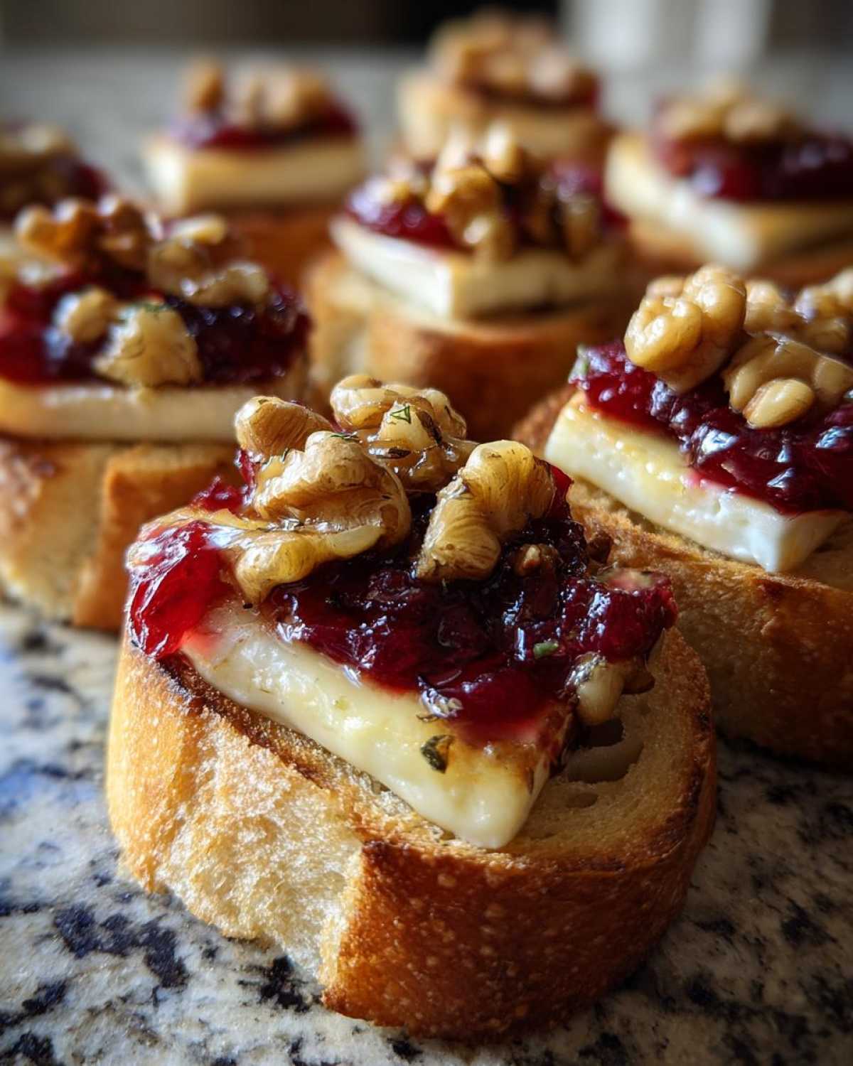 Cranberry Brie Bites with Walnuts - detail 3