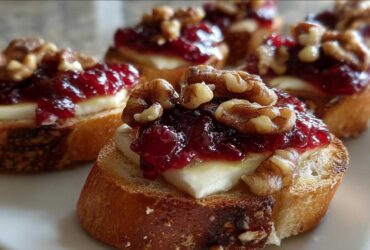 Cranberry Brie Bites with Walnuts